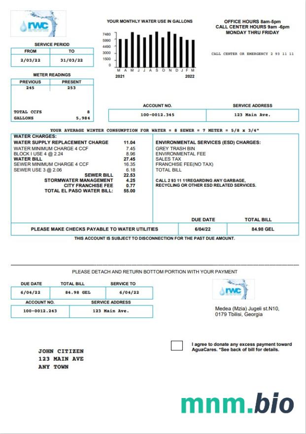 Georgia RWC woda bill